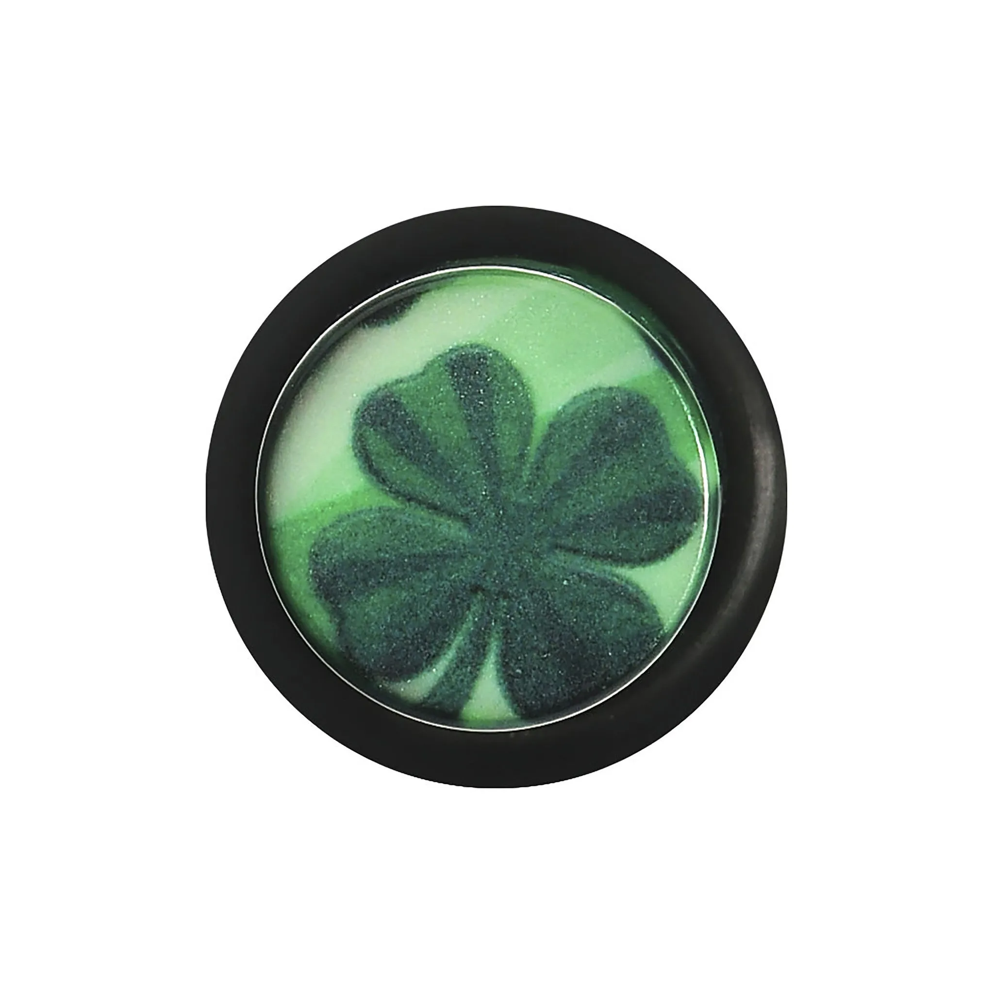 00 Gauge Green Acrylic Four Leaf Clover Field Taper