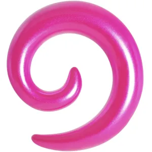 1/2 Hyacinth Pink Metallic Pearl Acrylic Spiral Taper