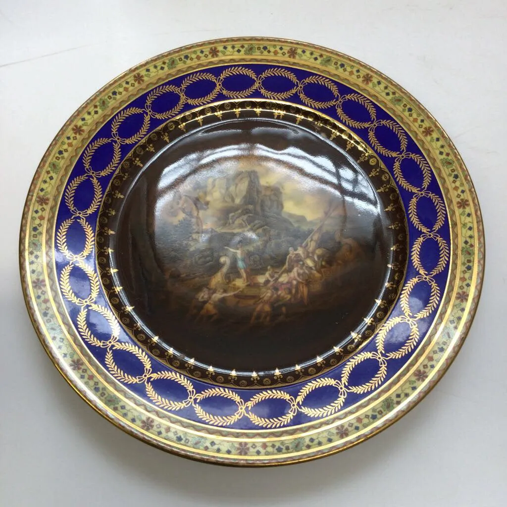 13pc. Czech Polychrome Plates & Bowls