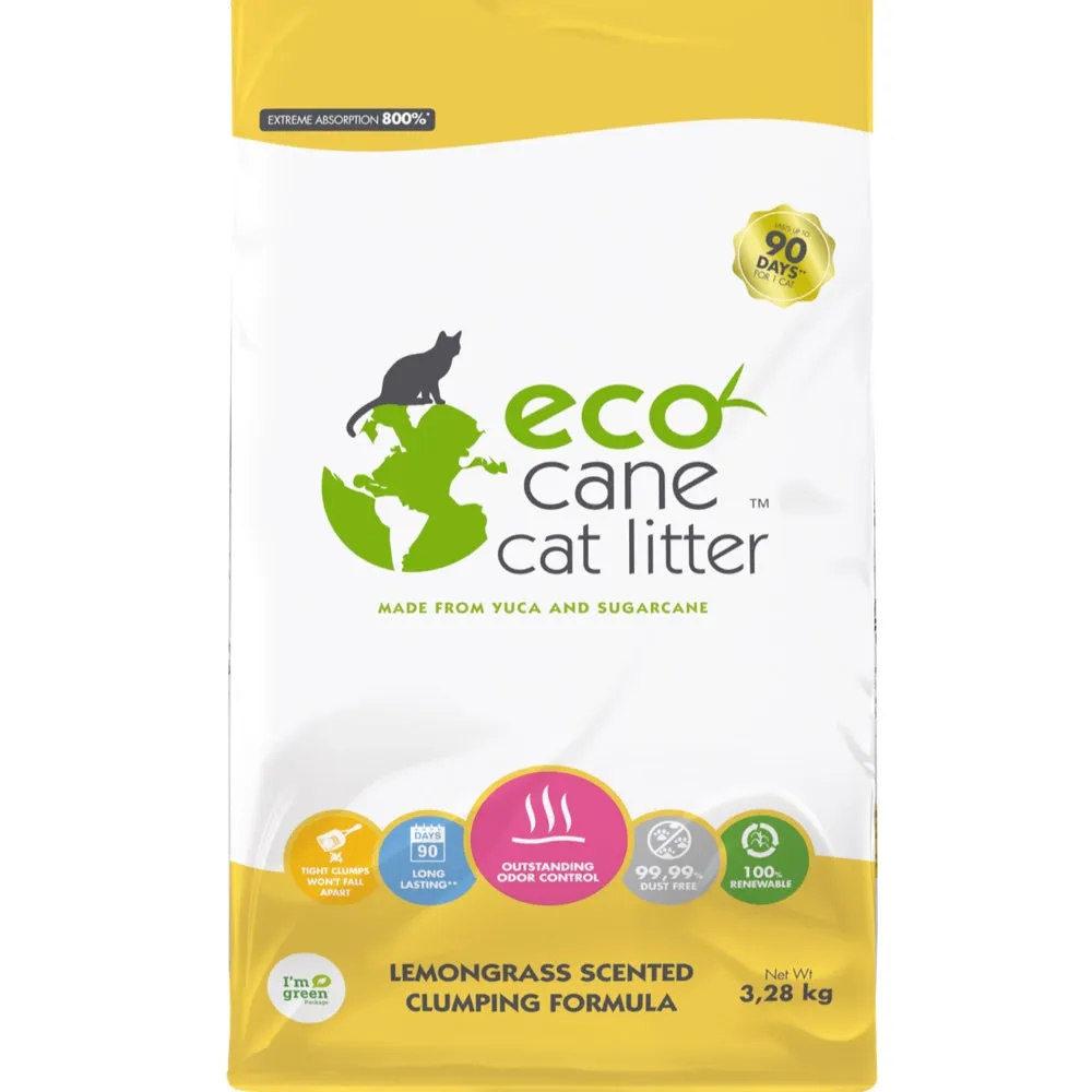 $20 OFF: Eco Cane Lemongrass Scented Clumping Cat Litter 3.28kg