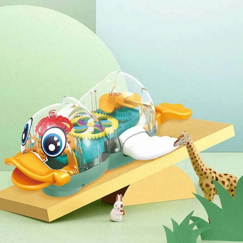 360 Degree Rotating Transparent Gear Duck