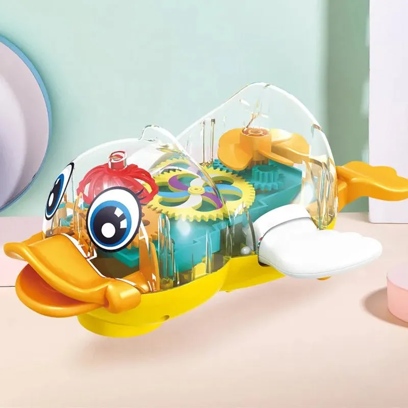 360 Degree Rotating Transparent Gear Duck