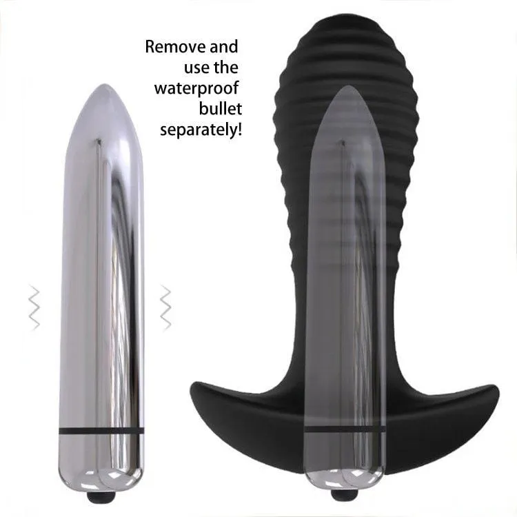 6359M      Silicone Waterproof Spiral Anal Vibrator - LAST CHANCE - Final Closeout!