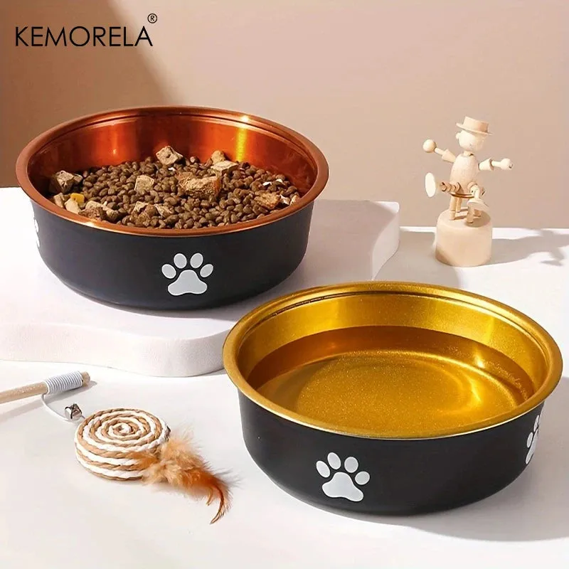 Anti-Slip Dog Bowls Small Medium And Large Dog Feeding Bowls And Water Fountains Stainless Steel Pet Feeders Pet Dog Accessories