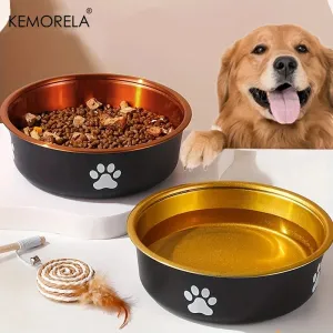 Anti-Slip Dog Bowls Small Medium And Large Dog Feeding Bowls And Water Fountains Stainless Steel Pet Feeders Pet Dog Accessories