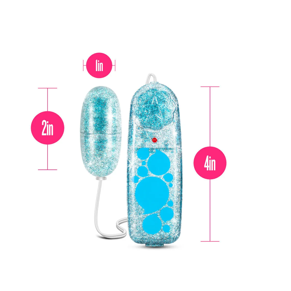 B Yours By Blush® | Glitter Power Bullet Blue 2.25-Inch Vibrating Bullet