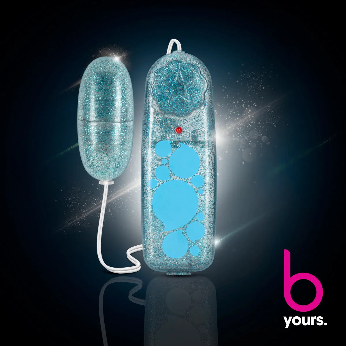 B Yours By Blush® | Glitter Power Bullet Blue 2.25-Inch Vibrating Bullet