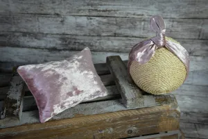 Bandana and Mini Pillow - Velvet - Light Pink