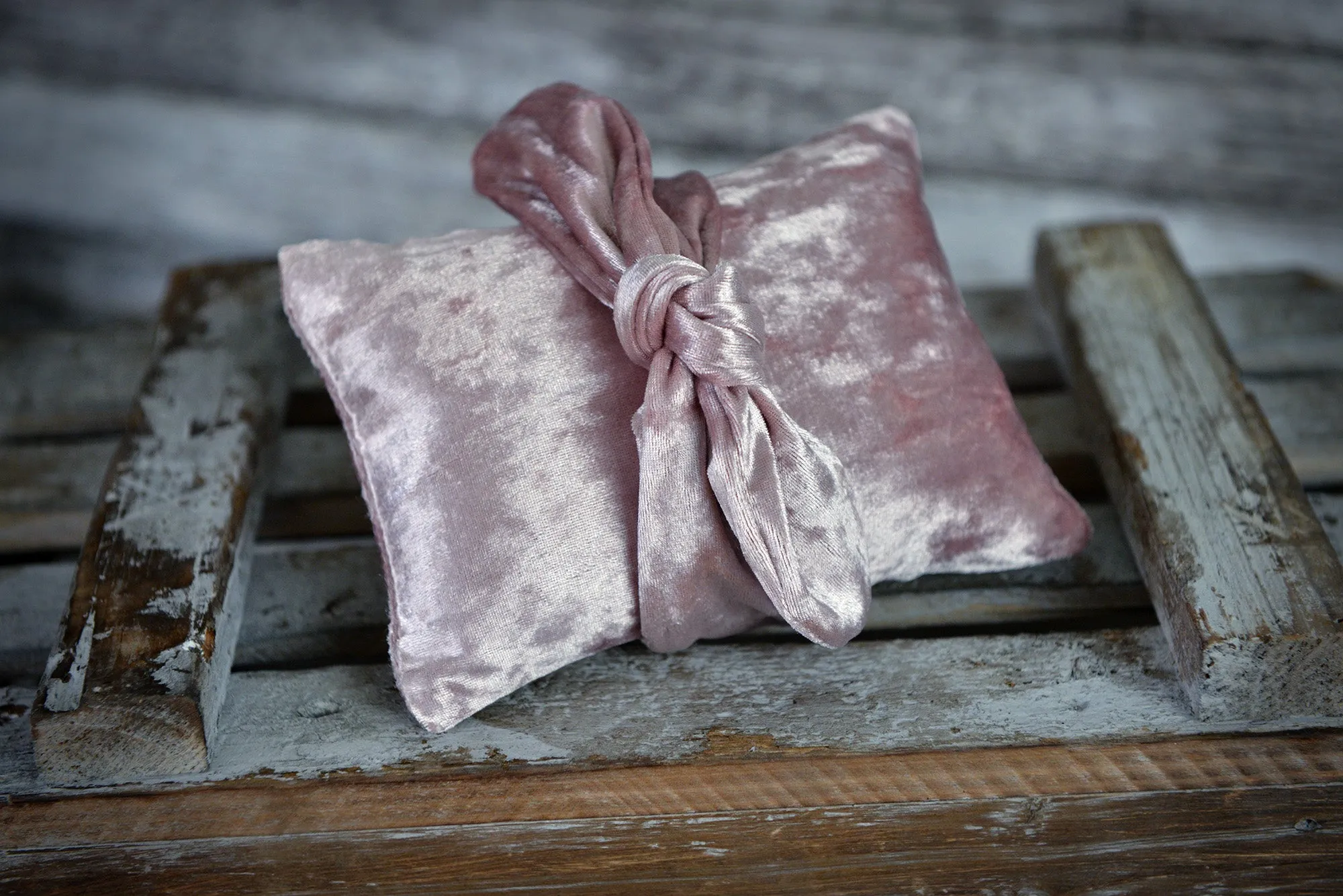 Bandana and Mini Pillow - Velvet - Light Pink