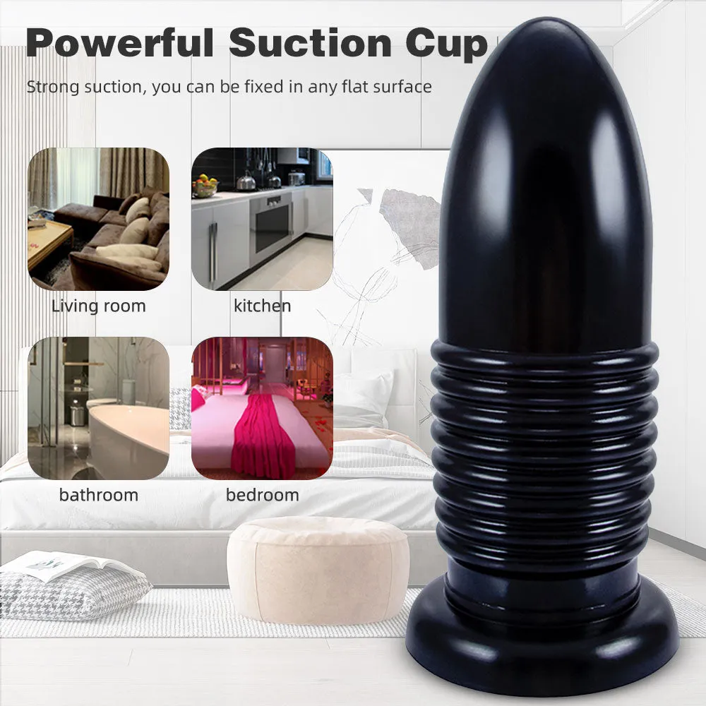 Big Bullet Anal Dildo Butt Plug - Soft Suction Cup Hands-free Sex Toys for Women Men