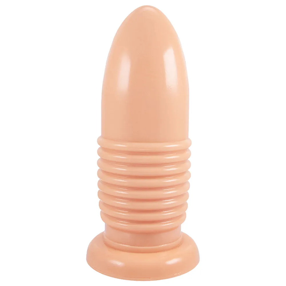 Big Bullet Anal Dildo Butt Plug - Soft Suction Cup Hands-free Sex Toys for Women Men