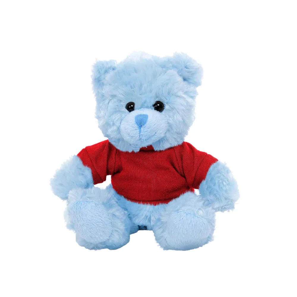 Blue Teddy Bear Stuffed Animal Personalized Shirt 11 Inches