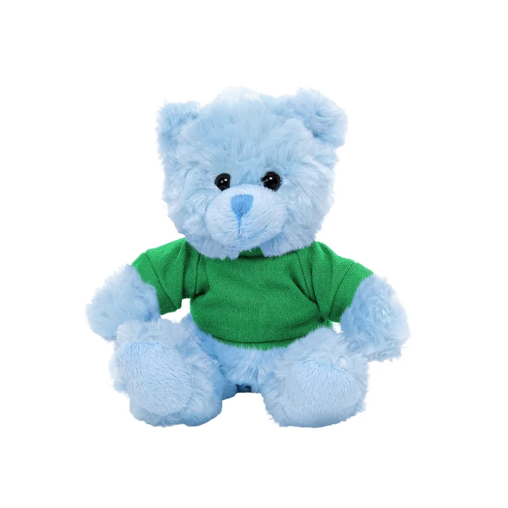 Blue Teddy Bear Stuffed Animal Personalized Shirt 11 Inches