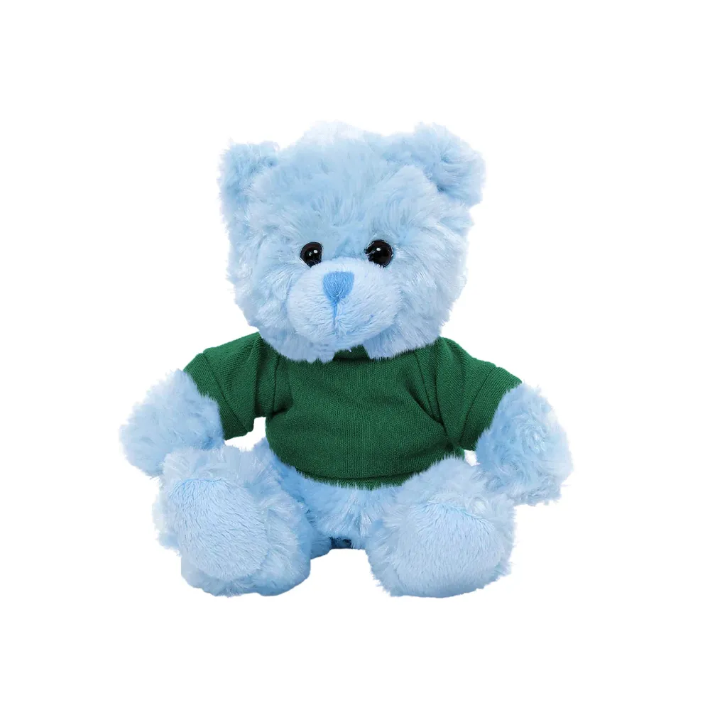 Blue Teddy Bear Stuffed Animal Personalized Shirt 11 Inches