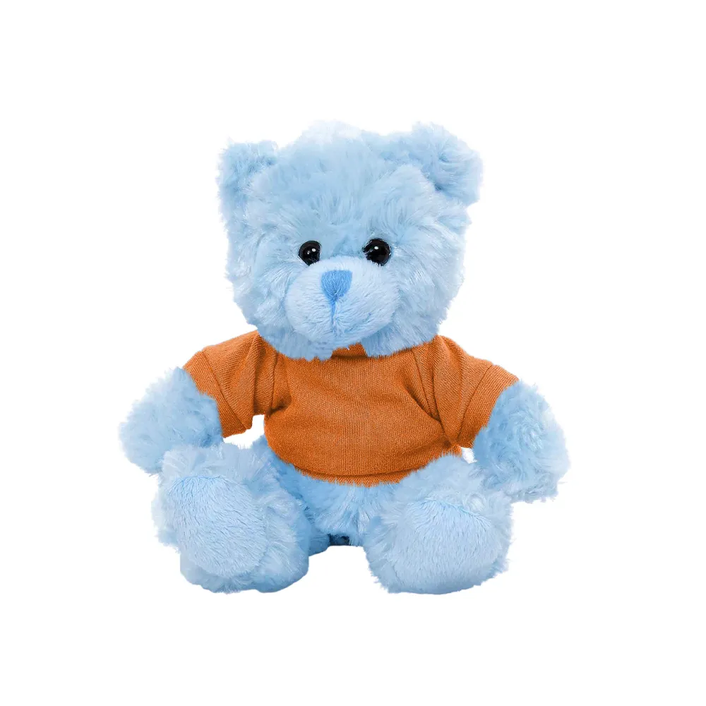 Blue Teddy Bear Stuffed Animal Personalized Shirt 11 Inches