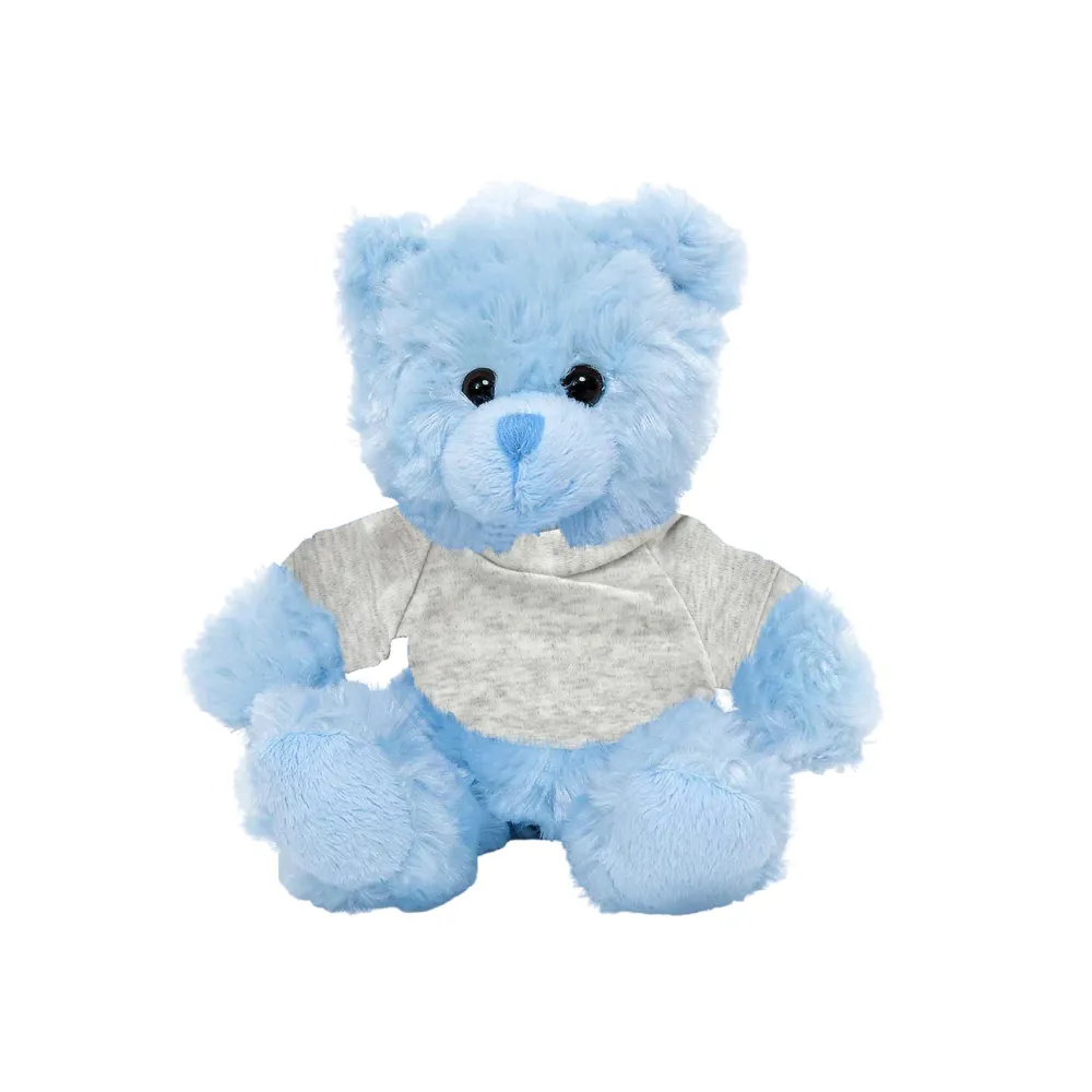 Blue Teddy Bear Stuffed Animal Personalized Shirt 11 Inches