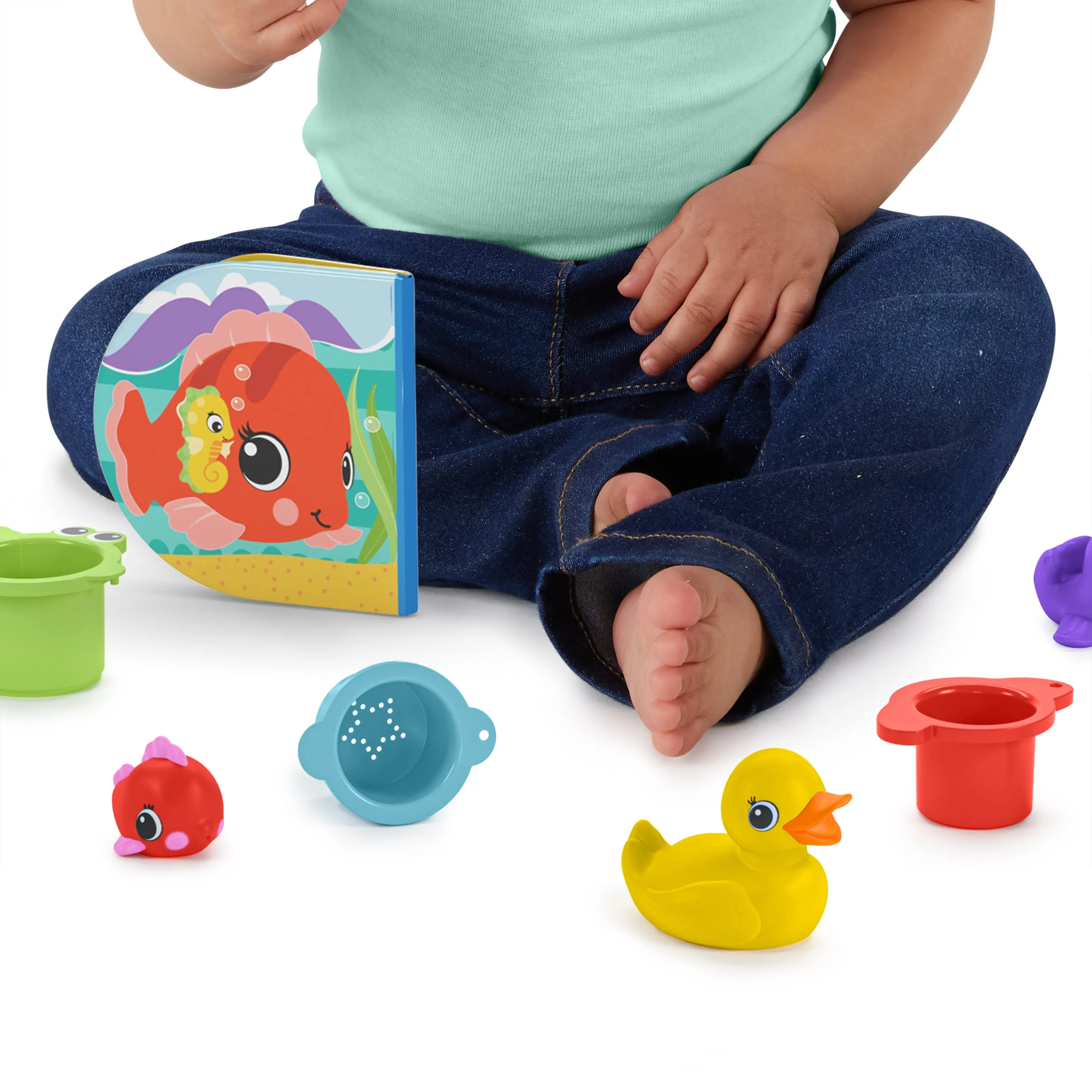 Bright Starts Splash, Splash Baby 15pc Bath Set - Waterproof Toys