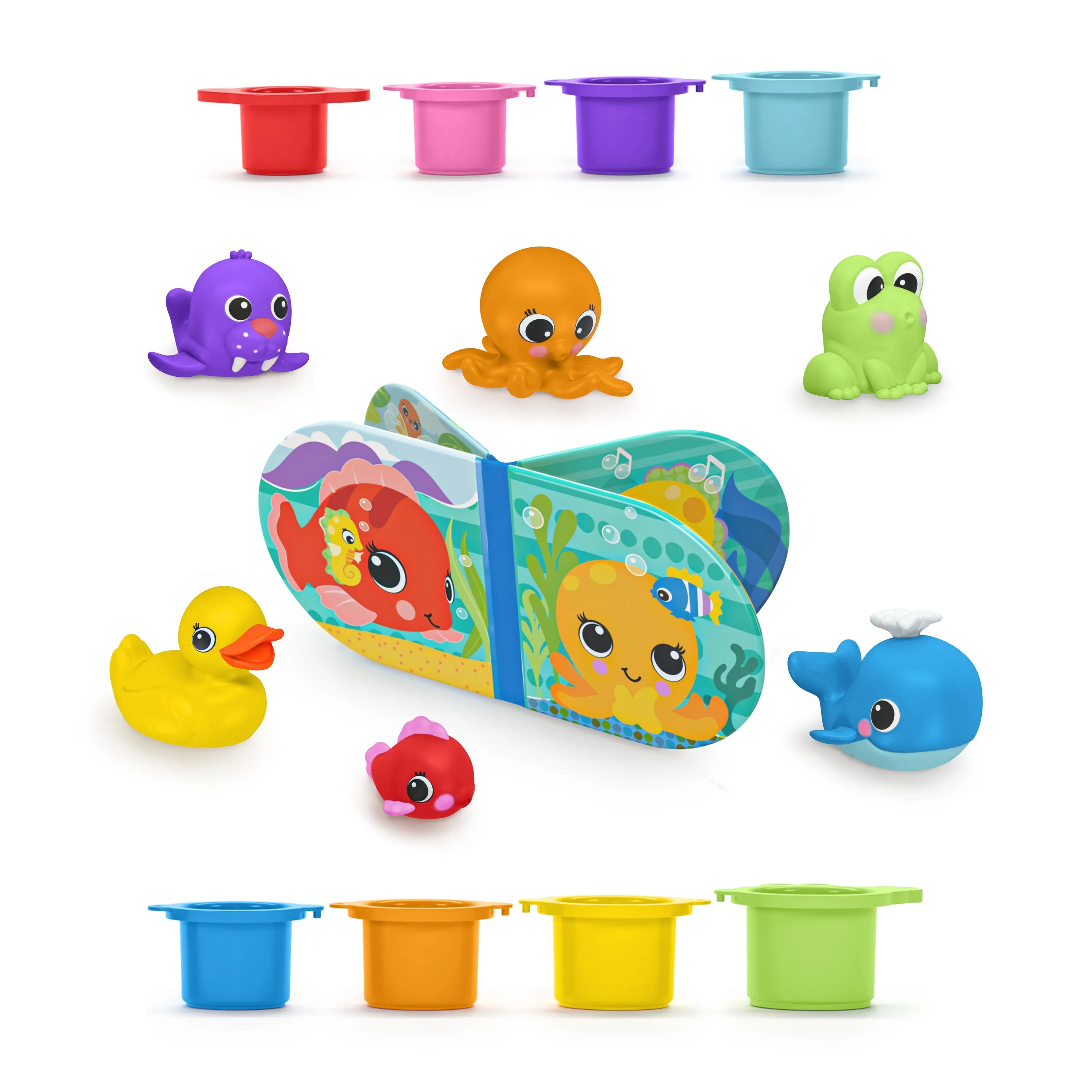 Bright Starts Splash, Splash Baby 15pc Bath Set - Waterproof Toys