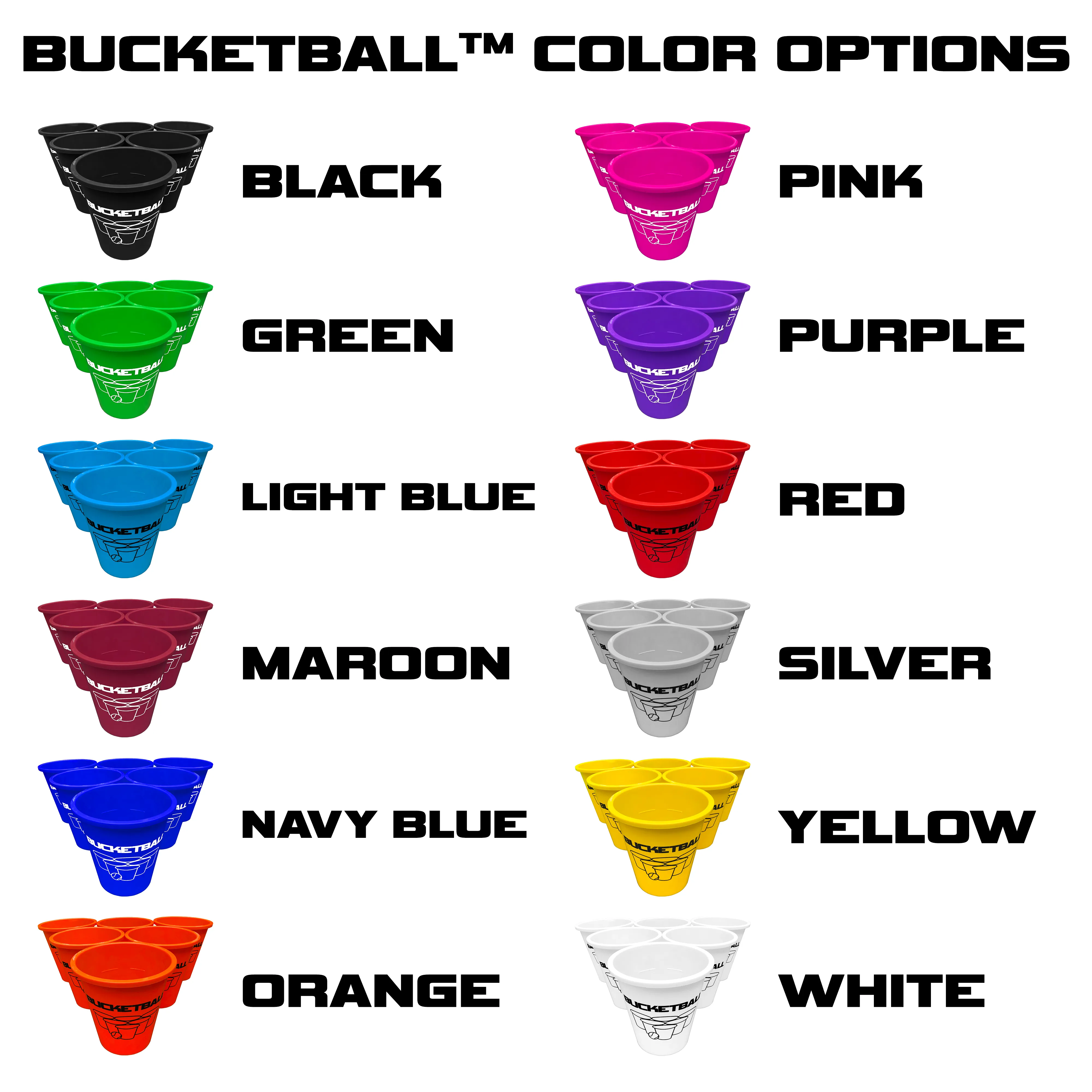 BucketBall - Team Color Edition - Combo Pack (Black/Silver)