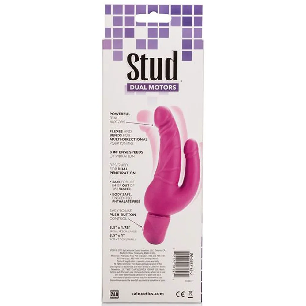 CalExotics Bendie Stud Over and Under Vibrator Pink