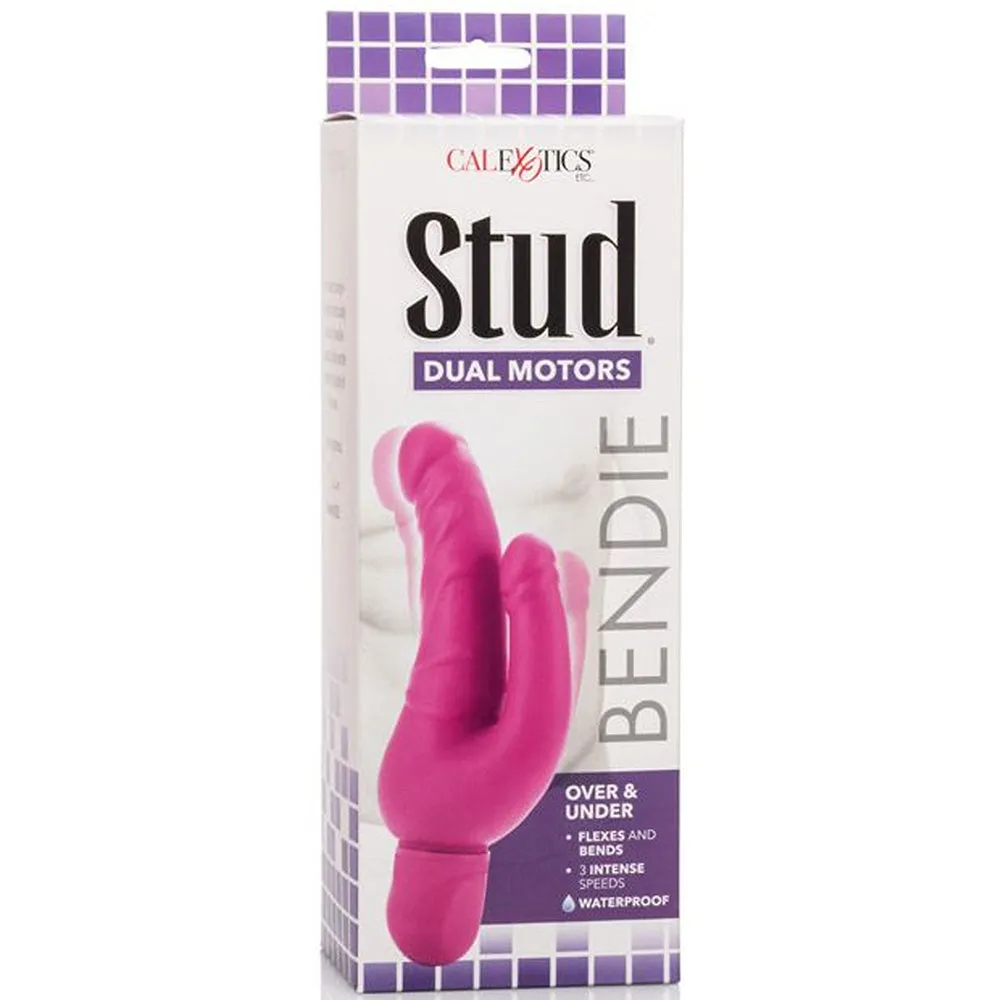 CalExotics Bendie Stud Over and Under Vibrator Pink