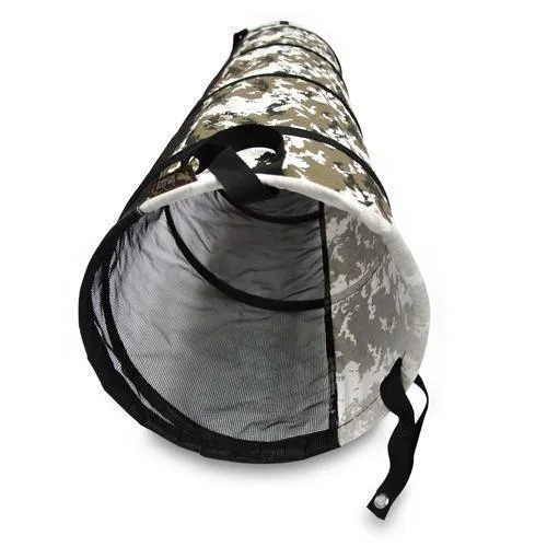 Camo Black And White Play Tunnel Dog Toy