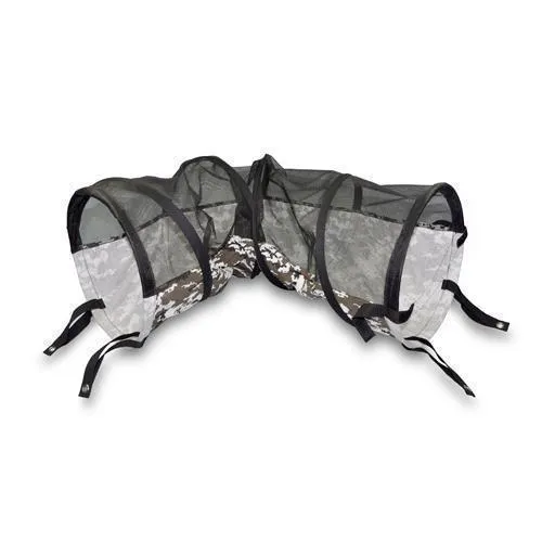 Camo Black And White Play Tunnel Dog Toy