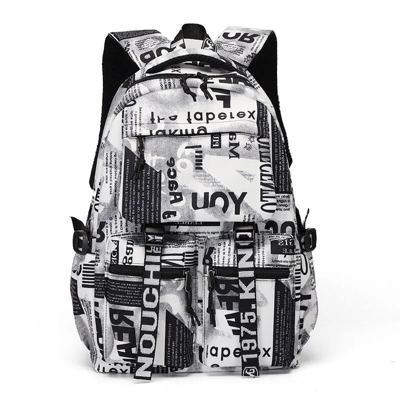 Canvas Letter Printing School Backpacks For Girls