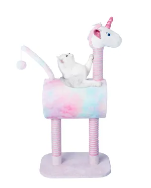 Cat Tree Tunnel Play Tree House-Unicorn