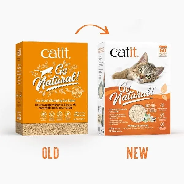 Catit Go Natural! Pea Husk Vanilla-Scented Clumping Cat Litter