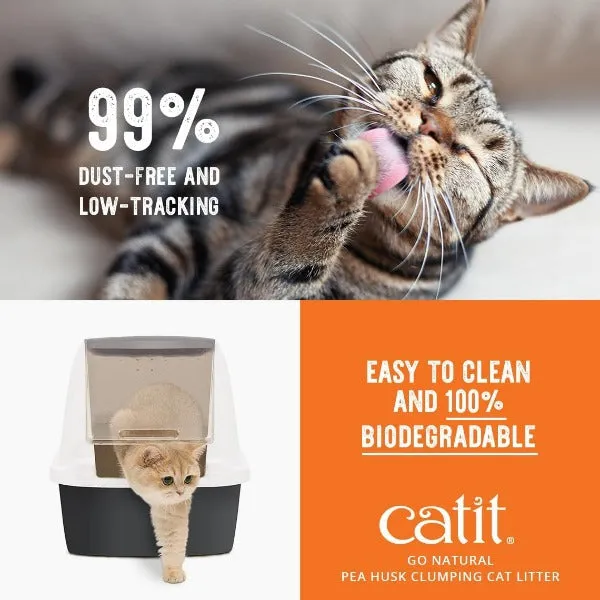 Catit Go Natural! Pea Husk Vanilla-Scented Clumping Cat Litter