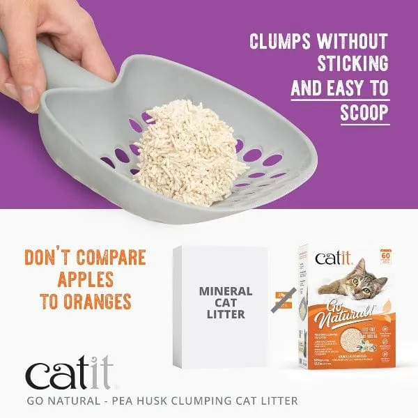 Catit Go Natural! Pea Husk Vanilla-Scented Clumping Cat Litter