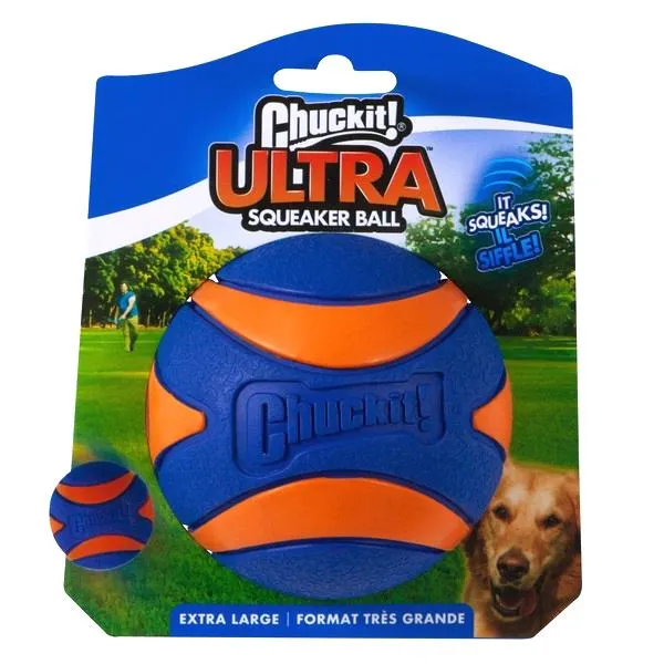 Chuckit Ultra Squeaker Rubber Fetch Balls 5 Sizes