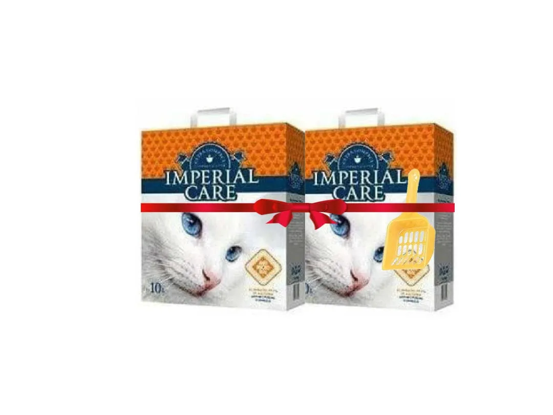 Combo MPERIAL CARE premium clumping cat litter 10L 2bags and gift Cat litter shovel.