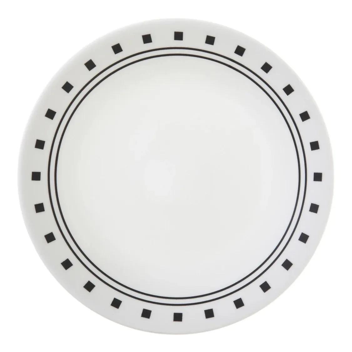 Corelle Vitrelle 18-Piece Service for 6 Dinnerware Set, Triple Layer Glass and Chip Resistant, Lightweight Round Plates and Bowls Set, City Block