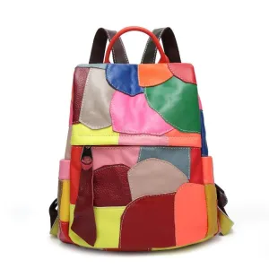 Cow Leather Anti-Theft Backpacks For Girls