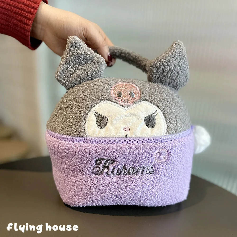 Cute Cartoon Satchel Cosmetic Bag Hand Bag Young Adult Heart Multi-Functional Large Capacity Cosmetics Bag Girl Portable Small Bag