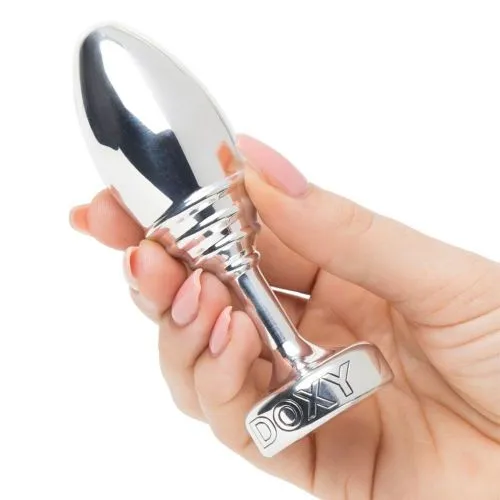 Doxy Ribbed Aluminum Butt Plug