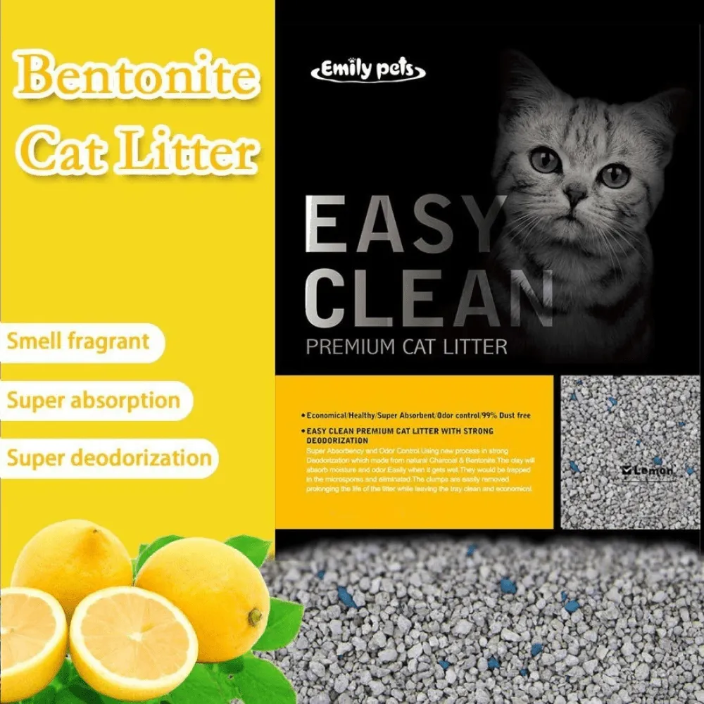 Emily Pets Lemon and Rose Fresh Scented Bentonite Cat Litter Combo (8kg 4kg)