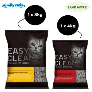 Emily Pets Lemon and Rose Fresh Scented Bentonite Cat Litter Combo (8kg 4kg)