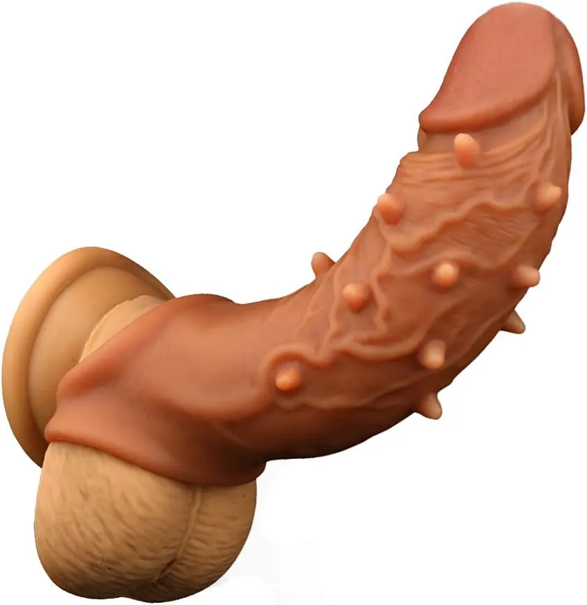 Fantasy Penis Sleeve Sex Toys for Men - Knots Silicone Cocksleeve Sheath Extender