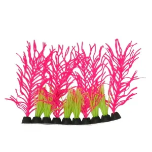 Fish Gear Glow Foreground Pink Grass Silicone Aquarium Plant (3")