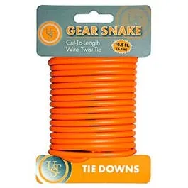 Gear Snake Wire Twist Tie, Orange