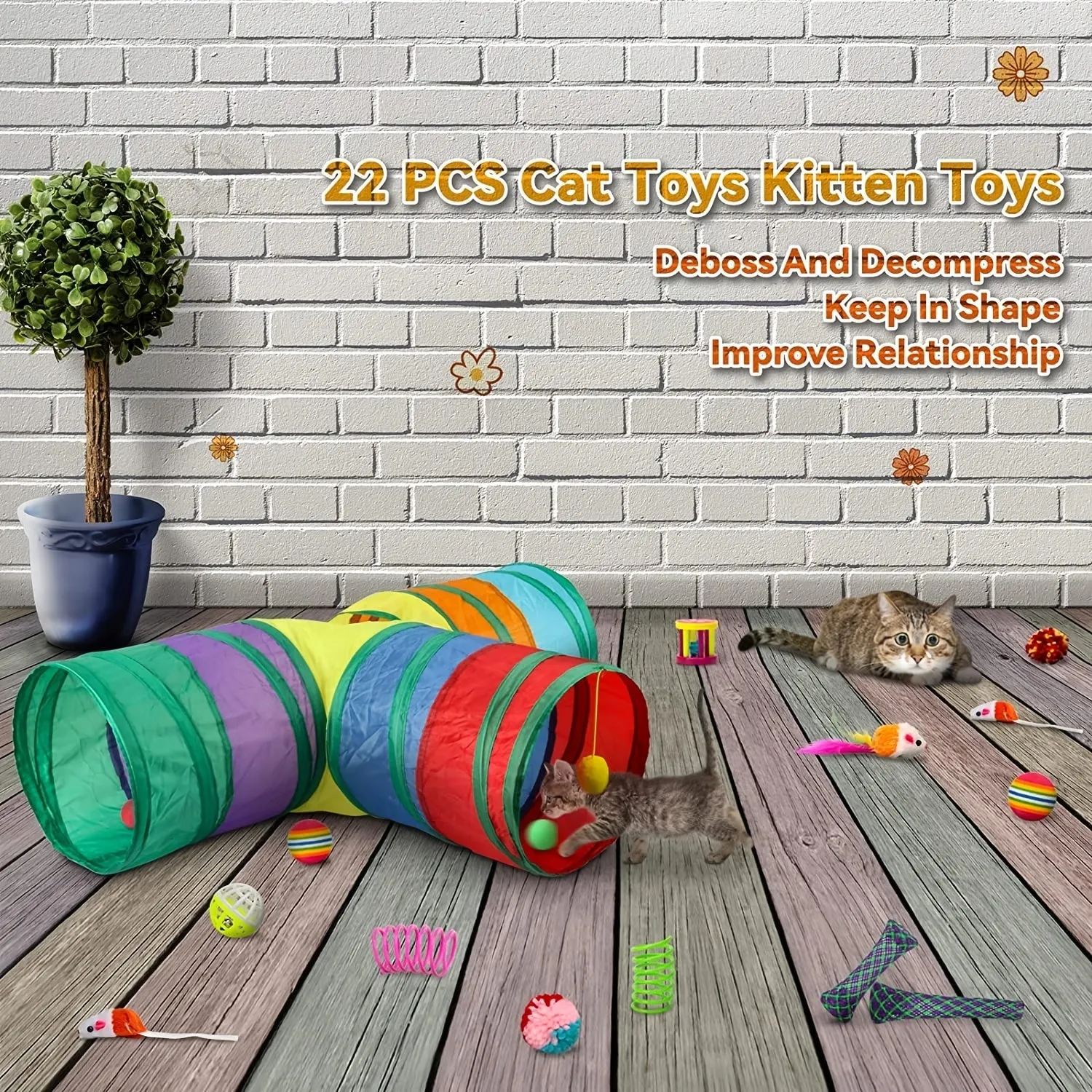 Interactive Feather Cat Toy Set Exercise and Bonding