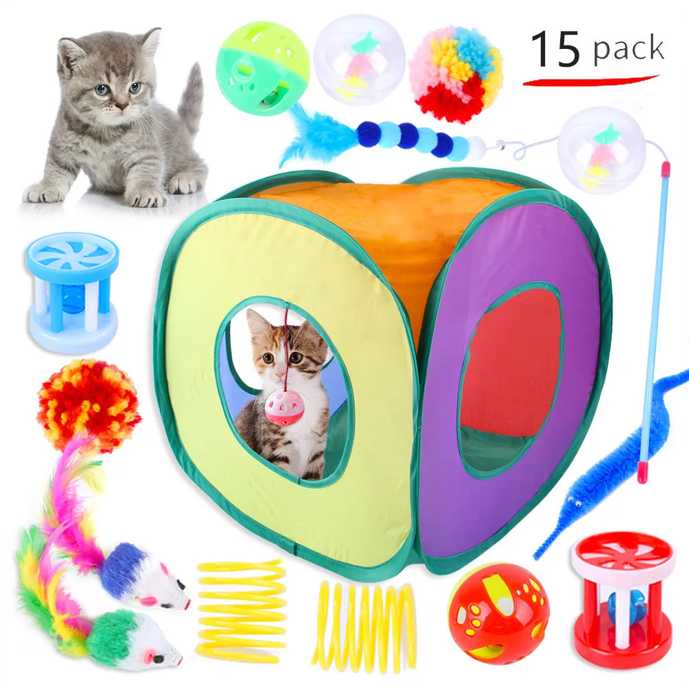 Interactive Feather Cat Toy Set Exercise and Bonding