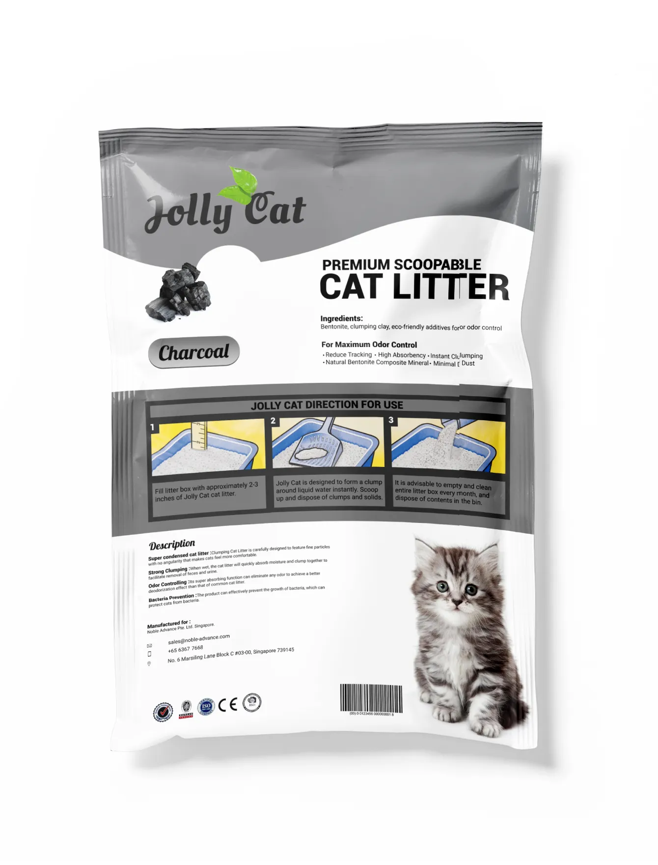 Jollycat Charcoal Cat Litter 10L