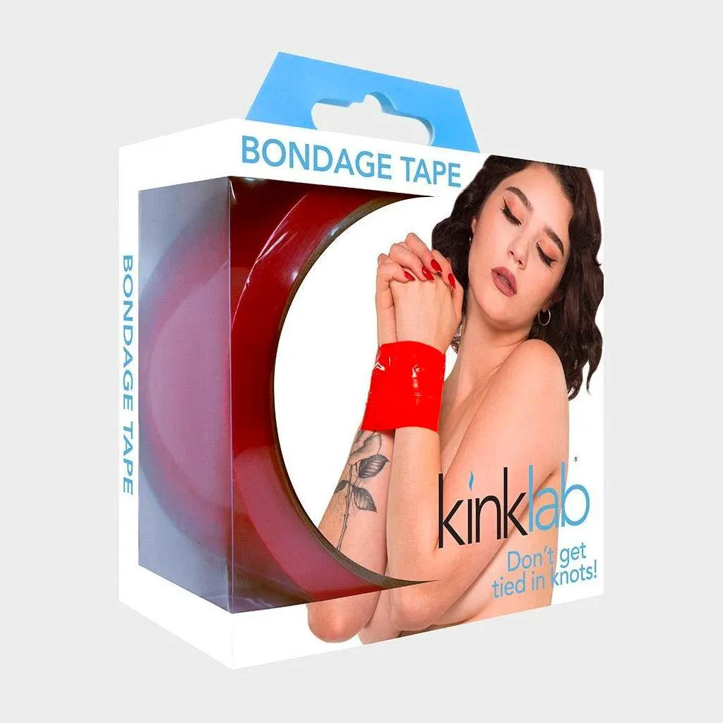 KinkLab Bondage Tape, Safe for Skin & Hair - Red