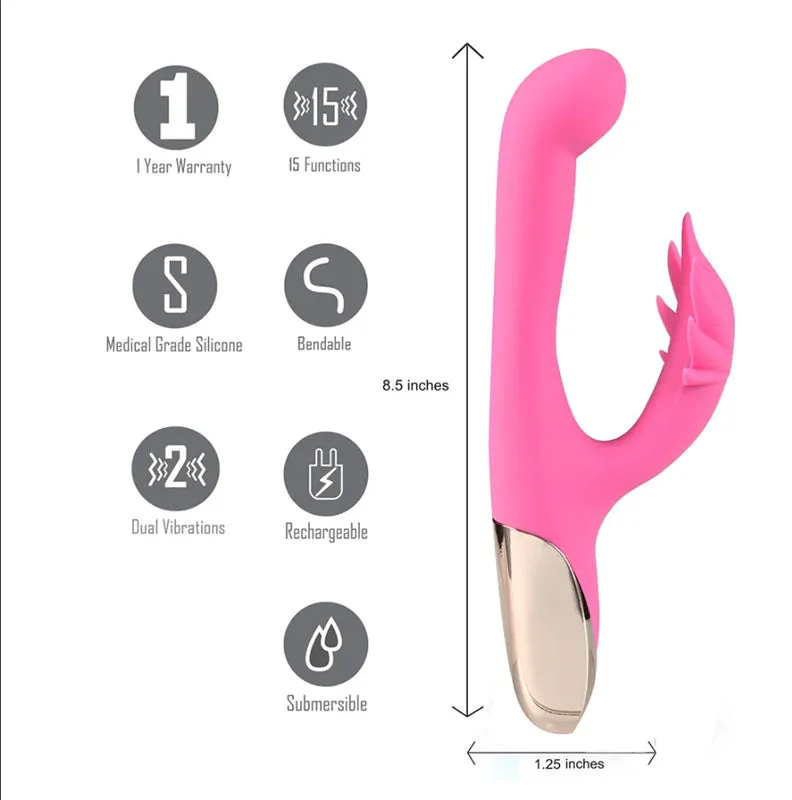 Maia Maui 420 -  21.6 cm USB Rechargeable Rabbit Vibrator