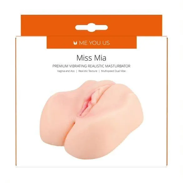 Me You Us Miss Mia Premium Vibrating Realistic Masturbator Flesh