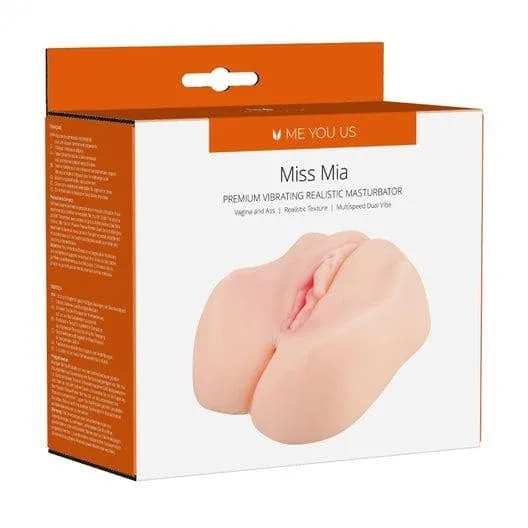 Me You Us Miss Mia Premium Vibrating Realistic Masturbator Flesh